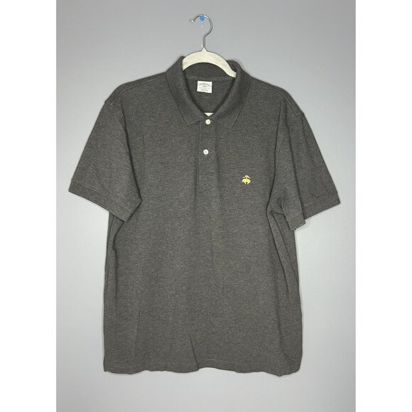 Brooks Brothers Polo Shirt Mens XL Gray 1818 Performance Slim Fit 100% Cotton - Picture 1 of 10